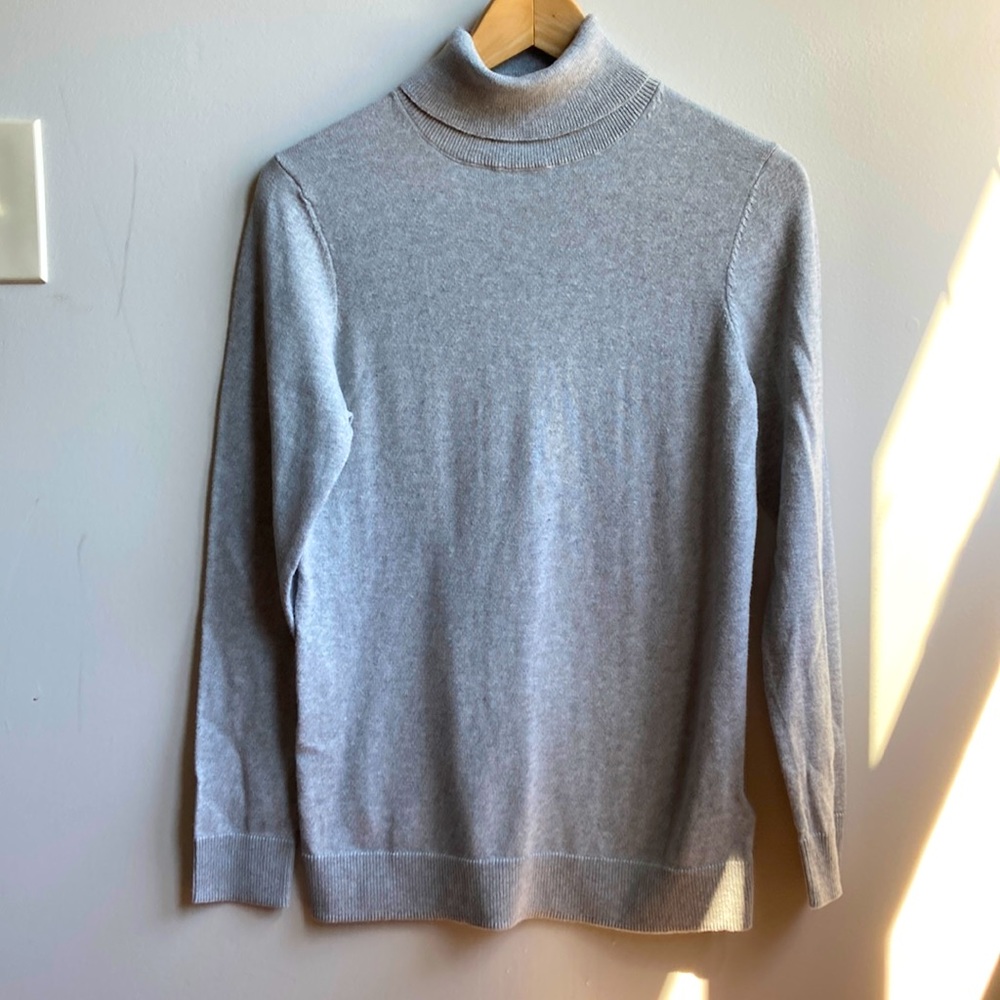 Grey Long Sleeve Turtle Neck